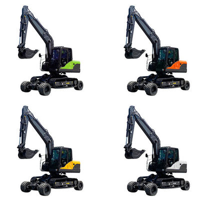 Excavador amarillo 9 Ton Hydraulic Compact Excavator de la correa eslabonada de la rueda