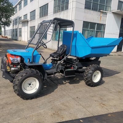 El tractor azul de Mini Garden Tractor Diesel Electric con ataca