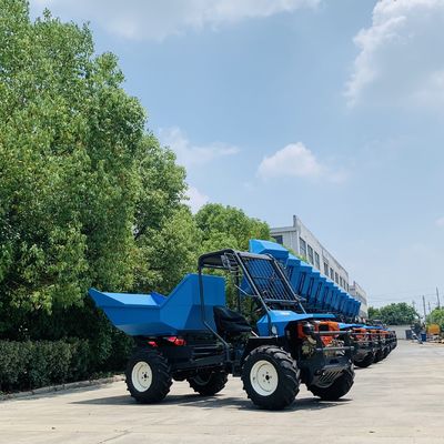El tractor azul de Mini Garden Tractor Diesel Electric con ataca