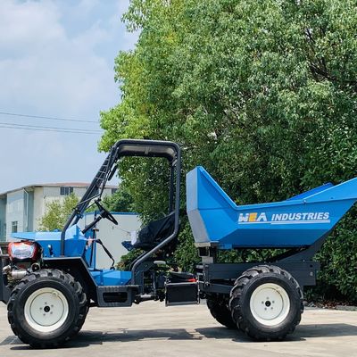 El tractor azul de Mini Garden Tractor Diesel Electric con ataca