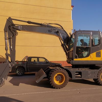 2200rpm rodó a Mini Excavator Bucket Wheel Excavator con Cummins Engine