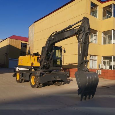2200rpm rodó a Mini Excavator Bucket Wheel Excavator con Cummins Engine