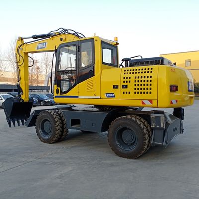Excavador hidráulico rodado durabilidad de la rueda de Mini Excavator 85kw