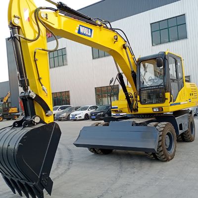 Excavador hidráulico rodado durabilidad de la rueda de Mini Excavator 85kw