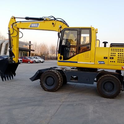 Máquina de excavación rodada amarilla del motor de Mini Excavator YUCHAI pequeña
