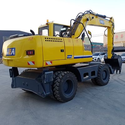 Máquina de excavación rodada amarilla del motor de Mini Excavator YUCHAI pequeña