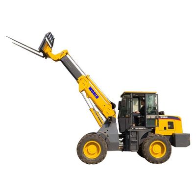 La buena movilidad Front Telescopic Wheel Loader 4WD con extiende el auge del cubo