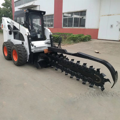 pequeño tracción cuatro ruedas del cargador del buey de la resbalón 45kw automático con el cubo