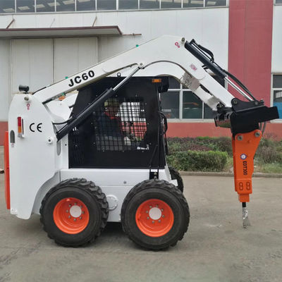 pequeño tracción cuatro ruedas del cargador del buey de la resbalón 45kw automático con el cubo