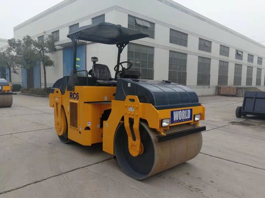 Marco articulado que vibra el solo rodillo 6000kg Mini Road Roller del tambor