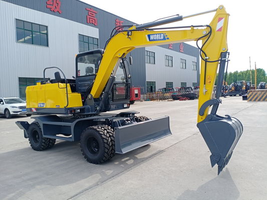Mecánico Mini Wheel Crawler Excavator Bucket 0,2--.6cbm para el río limpio
