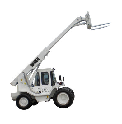 4 carretilla elevadora telescópica 4WD Telehandler de la carga telescópica del controlador 2.5T del motor diesel de la impulsión EPA de la rueda