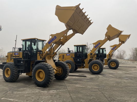 peso de funcionamiento 16200kg Front End Wheel Loader con la fuerza de desbloqueo máxima de 150±5kN
