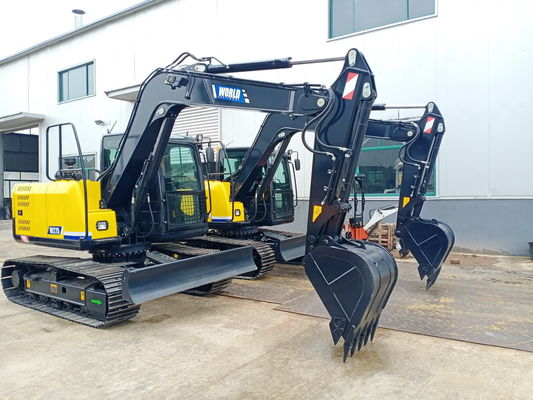 Excavadora hidráulica de rastreo confiable que alcanza una altura máxima de excavación de 7023 mm