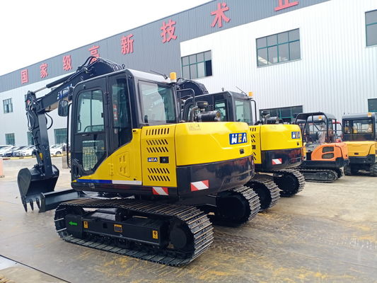 Excavadora hidráulica de rastreo confiable que alcanza una altura máxima de excavación de 7023 mm