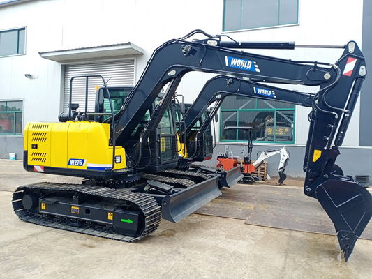 Excavadora hidráulica de rastreo confiable que alcanza una altura máxima de excavación de 7023 mm