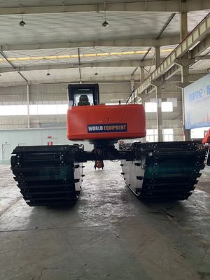 China Top Brand Excavadora anfibia no utilizada HK150SD con 0,25 M3 Máquina de limpieza de río Boom de largo alcance