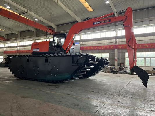 Excavadora anfibia HK150SD con 0,25 a 0,5 M3 máquina de limpieza de ríos de largo alcance