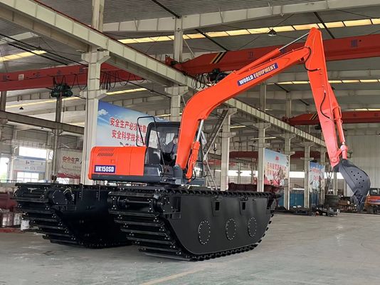 Excavadora anfibia HK150SD con 0,25 a 0,5 M3 máquina de limpieza de ríos de largo alcance